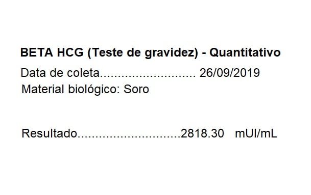 Resultados de beta quantitativo em laboratórios diferentes. Me ajudem por  favor