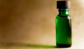 Garrafa pequena com óleo de cor verde escura - foto: Getty Images