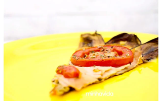 Pizza de berinjela light