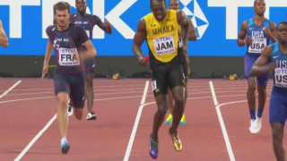 Em sua última prova, Bolt sente dor e não consegue finalizar prova