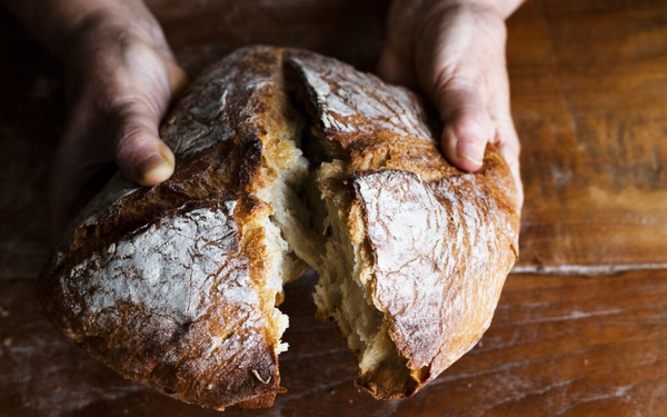 Imagem aproximada de pão italiano