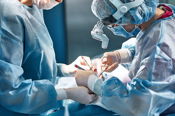 médicos realizando um procedimento cirúrgico