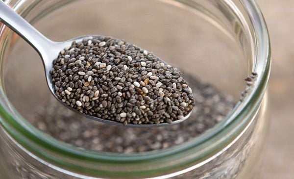 Colher com sementes de chia