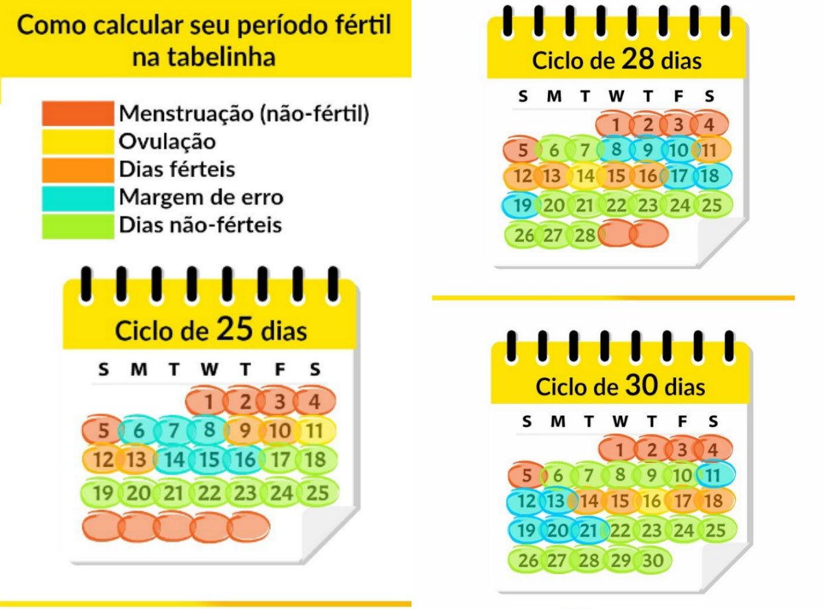 Calendário menstrual (tabelinha): entenda seu período fértil!