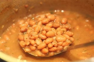 Imagem aproximada de feijão cozido