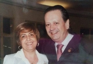 Bia Marangoni e seu marido Carlos em 2012 / Foto: Acervo pessoal