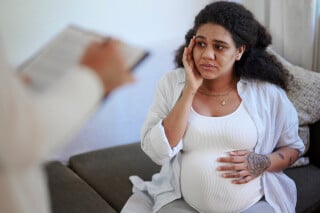 Grávida com ansiedade pré-parto