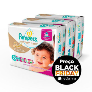 Kit Fraldas Pampers Premium Care G - Mega -