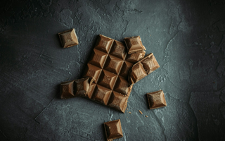 Imagem aproximada de barra de chocolate