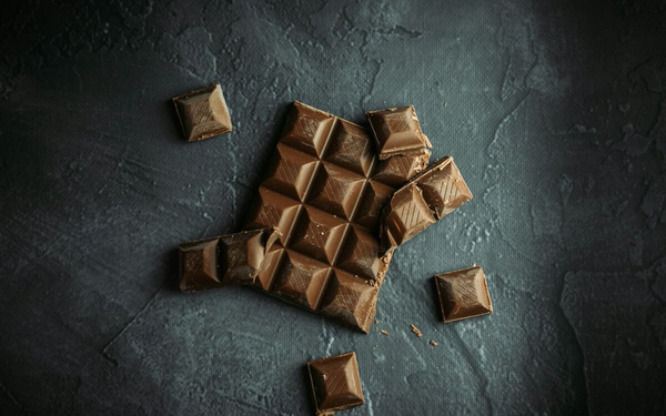 Imagem aproximada de barra de chocolate