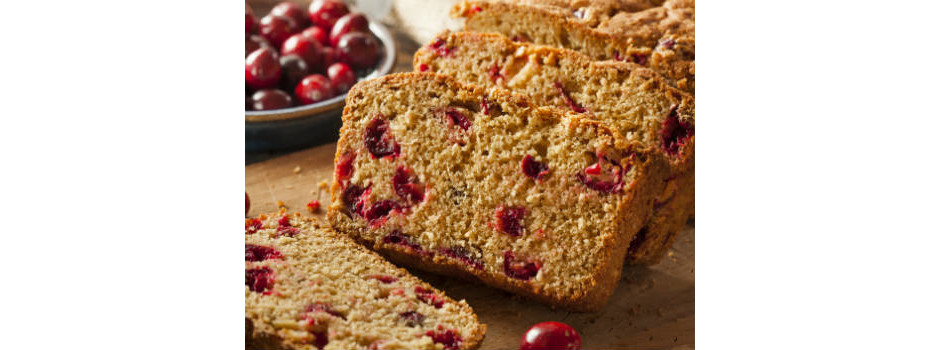 Pão de cranberry é rico em proteínas e pobre em calorias