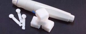 Medidor de glicemia e açúcar