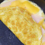 omelete de presunto e queijo