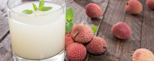 Suco detox de lichia