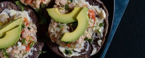 Ceviche de peixe branco e abacate