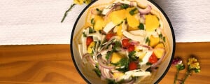 Ceviche vegetariano fácil e rápido