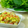 Receita: salada de folhas com guacamole